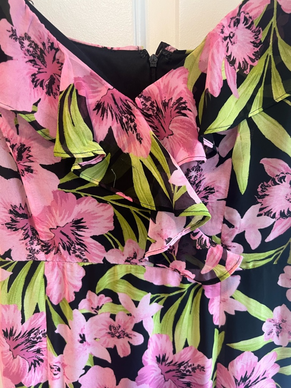 Bar III Maxi Dress with Pink Floral Print szM - Picture 13 of 15